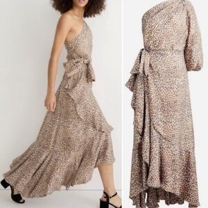 J. Crew maxi Animal Print dress BK998 J. Crew one shoulder dress